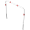 Access barriers | removable and revolving | with triangular locking mechanism | without quarter-bent bar | hot-dip galvanized and white coatedwith red reflecting stripes | total width: 1500 mm